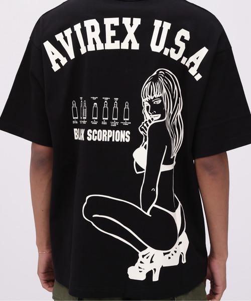 AVIREX Tシャツ ブラック ホワイト セット AVIREX（アヴィレックス） tシャツ メンズ レディース : ZOZOTOWN
