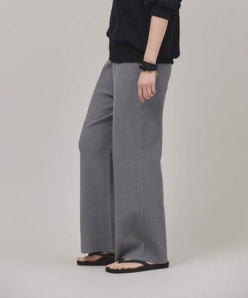 「Curensology」 イージーパンツ FREE チャコールグレー レディース_画像7