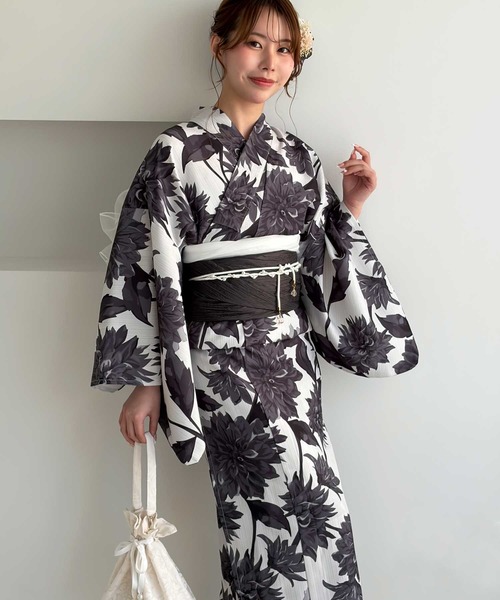 浴衣 アソート花柄浴衣３点セット レディースの画像