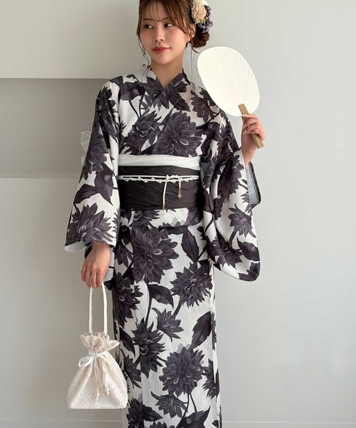 浴衣 アソート花柄浴衣３点セット レディースの画像