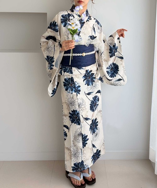 浴衣 アソート花柄浴衣３点セット レディースの画像