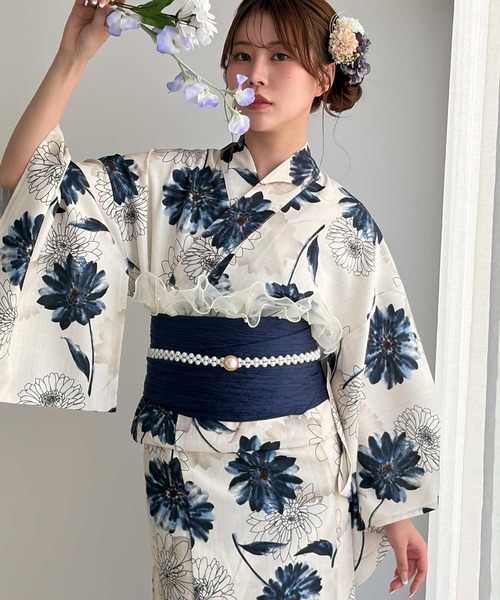 浴衣 アソート花柄浴衣３点セット レディースの画像
