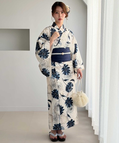 浴衣 アソート花柄浴衣３点セット レディースの画像