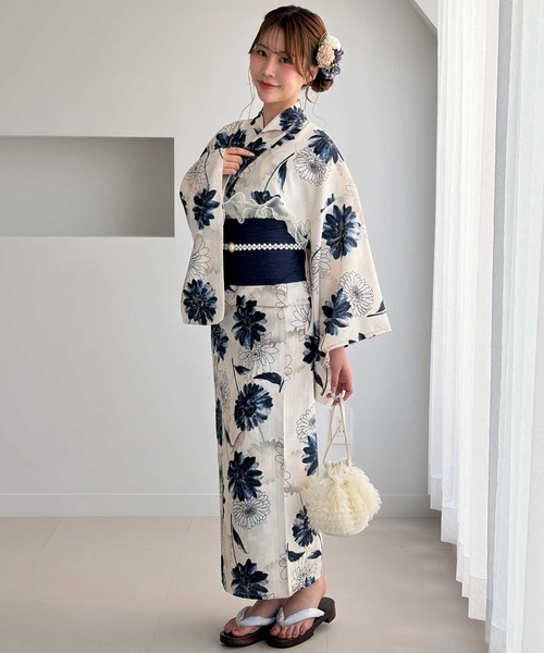 浴衣 アソート花柄浴衣３点セット レディースの画像