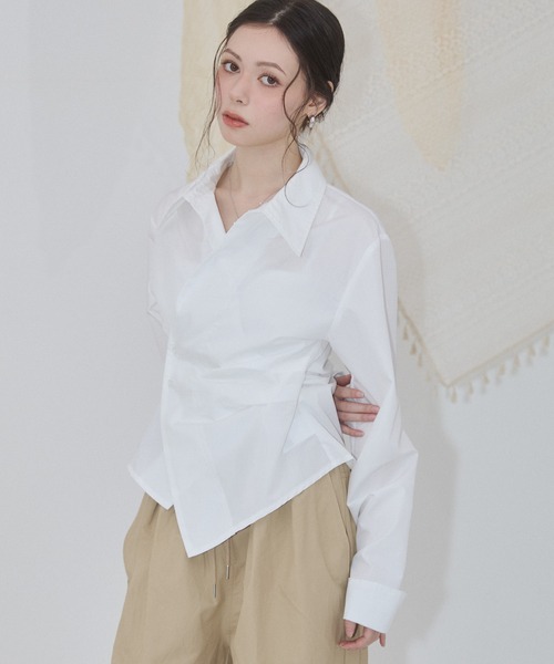 【定3.2万】mami様ジョンリンクス　カシュクール　ブラウス　シャツ ENVYM（アンビー） ブラウス シャツ カシュクールブラウス レディース