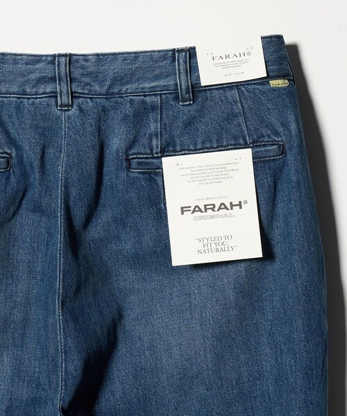FARAH（ファーラー） ワイドパンツ ジーンズ 2タック ワイド デニム