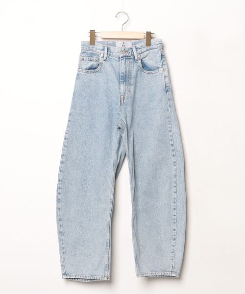 カレンソロジーンライトブルーデニム ワイドレッグパンツ Curensology（カレンソロジー） デニムパンツ 36 ブルー レディース