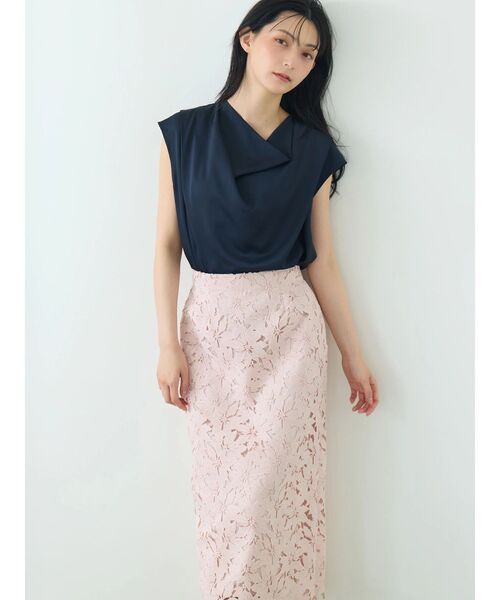 ダーマコレクション ケミカルレースタイトスカート 大きいサイズ ディノス TONAL（トーナル） スカート 入学式 卒業式 ケミカルレースタイト