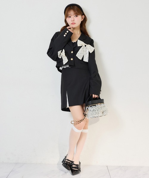 最終値下げ❣️新品❤️リボンジャケット one after another NICE CLAUP ジャケット テーラードジャケット