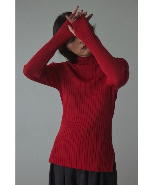 「BLACK BY MOUSSY」 長袖ニット FREE レッド レディース_画像4