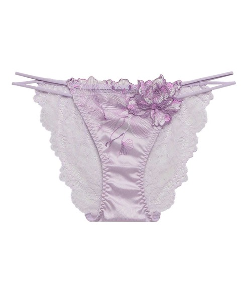 ✧✧✧ レースご案内 ✧✧✧ No.3 紫レース RAVIJOUR（ラヴィジュール） ショーツ オーバーフラワー ストレッチ