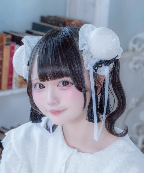 Whinny ヘアクリップ Whinny/「2個セット」ぱんだなりきりぽんぽん