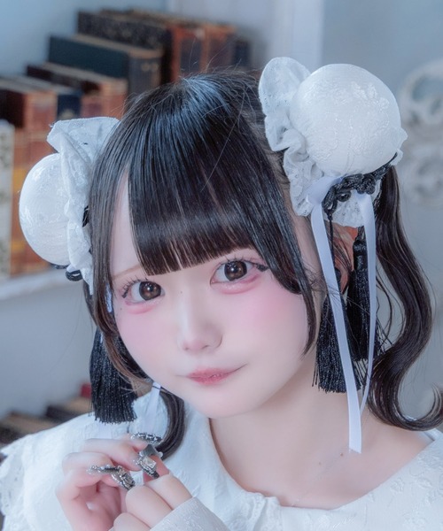 Whinny ヘアクリップ Whinny/「2個セット」ぱんだなりきりぽんぽん