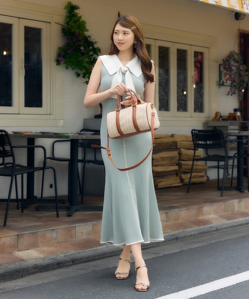 rienda（リエンダ） ワンピース セーラーカラーニットマーメイド