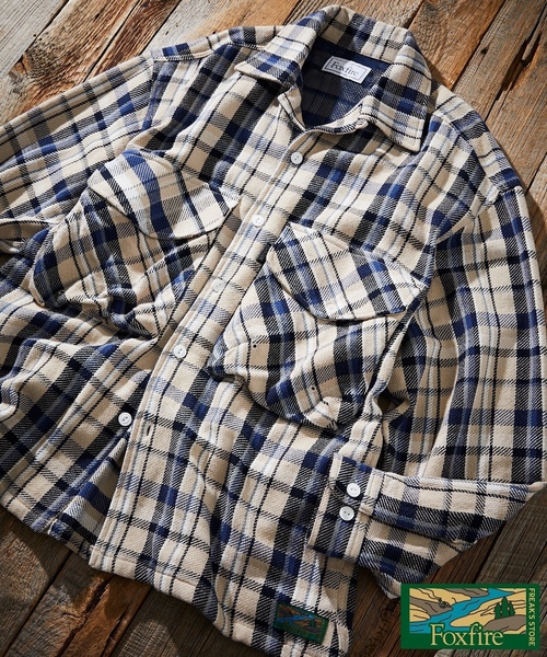 Foxfire（フォックスファイヤー） 長袖シャツ MEDIUM ブルー メンズ