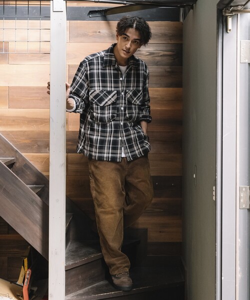 Foxfire（フォックスファイヤー） 長袖シャツ MEDIUM ブルー メンズ