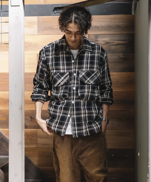 Foxfire（フォックスファイヤー） 長袖シャツ MEDIUM ブルー メンズ