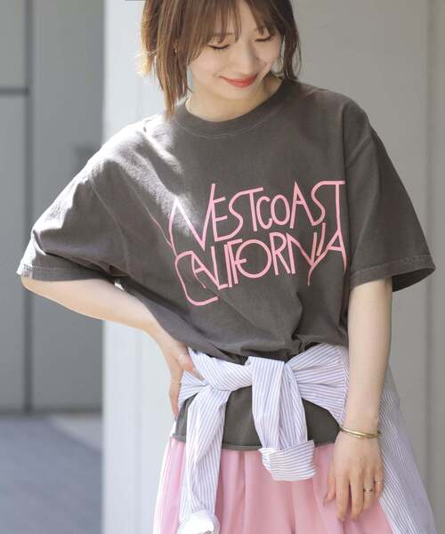 tシャツ 「追加」別注「THE DAY ON THE BEACH」カットオフTシャツ レディースの画像