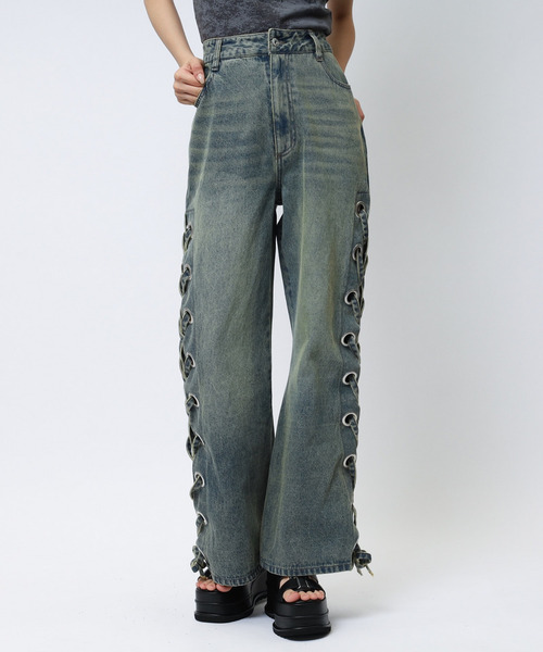 「SPIRALGIRL」 デニムパンツ MEDIUM ブルー レディース_画像5