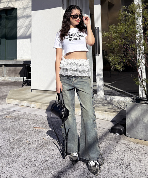 「SPIRALGIRL」 デニムパンツ MEDIUM ブルー レディース_画像8
