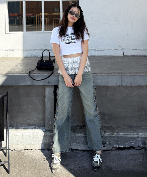 「SPIRALGIRL」 デニムパンツ MEDIUM ブルー レディース_画像9