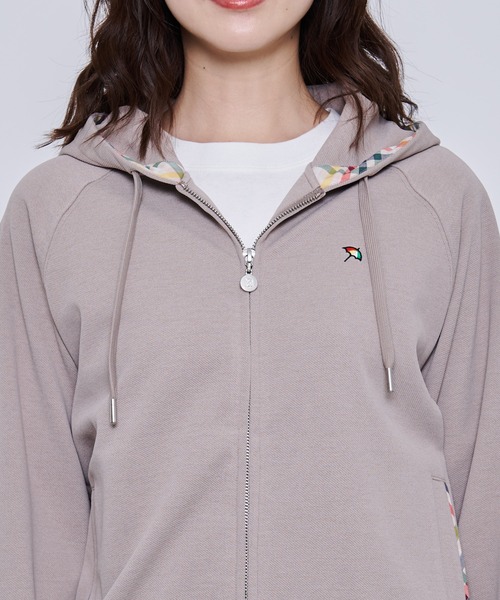「Arnold Palmer」 ジップアップパーカー S ベージュ レディース_画像5
