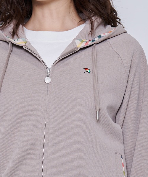 「Arnold Palmer」 ジップアップパーカー S ベージュ レディース_画像6