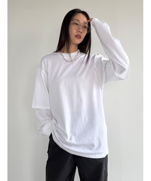 「Didot.showroom」 長袖カットソー FREE ホワイト レディース_画像5