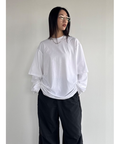 「Didot.showroom」 長袖カットソー FREE ホワイト レディース_画像6