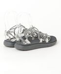 「Teva」 フラットサンダル 6 グレー レ...の詳細画像1
