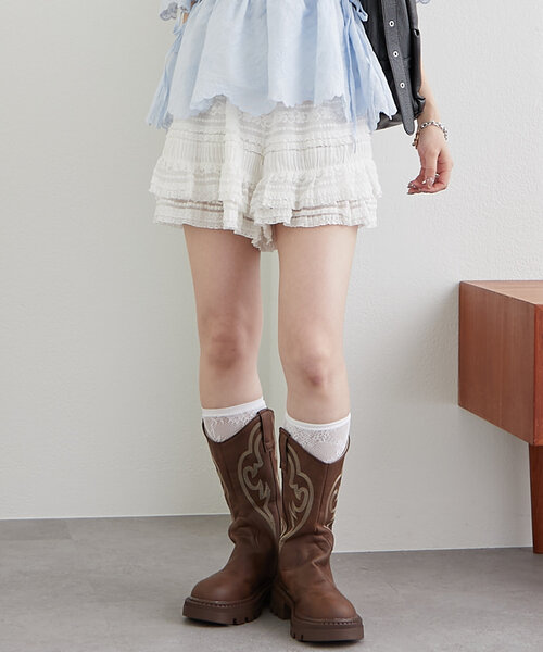 「w closet」 ショートパンツ FREE ブラック レディース_画像2