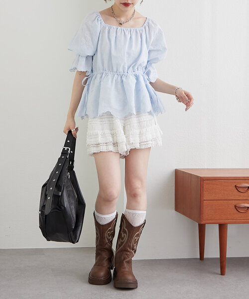 「w closet」 ショートパンツ FREE ブラック レディース_画像4