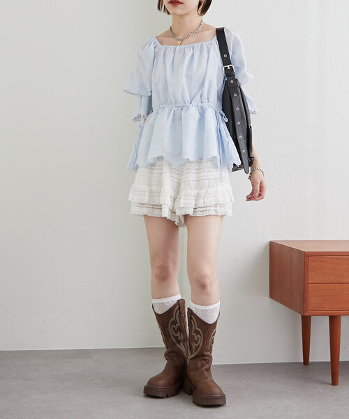 「w closet」 ショートパンツ FREE ブラック レディース_画像7