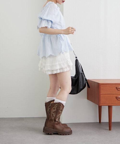 「w closet」 ショートパンツ FREE ブラック レディース_画像8