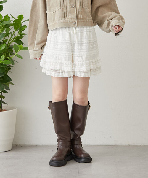 「w closet」 ショートパンツ FREE ブラック レディース_画像9