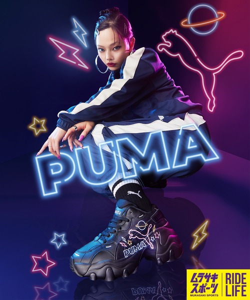 PUMA（プーマ） ローカットスニーカー 24.5cm ブラック×ブラック 