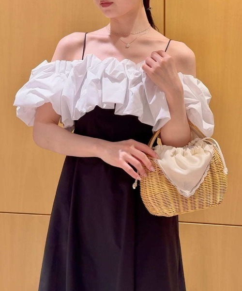 SNIDEL（スナイデル） ワンピース バルーンスリーブAラインワンピース