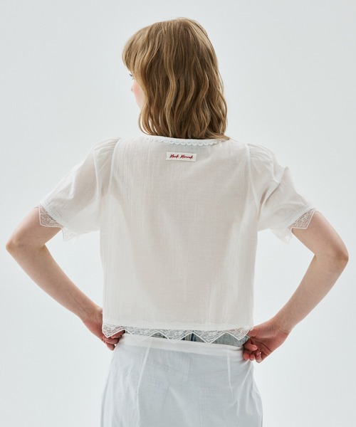Mardi Mercredi（マルディメクルディ） ブラウス シャツ SHEER COTTON 