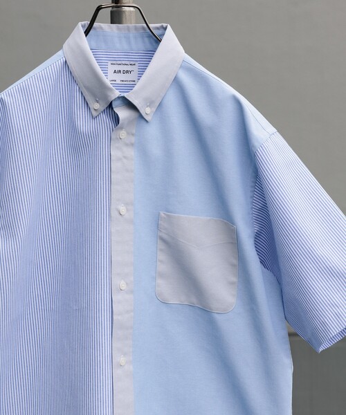 「FREAK'S STORE」 半袖シャツ LARGE ブルー メンズ_画像5