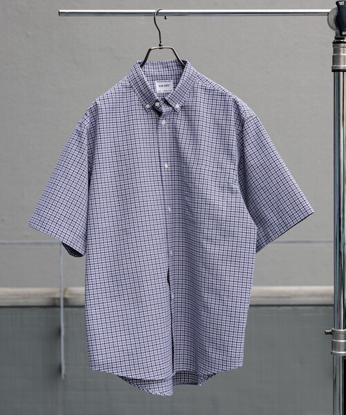 「FREAK'S STORE」 半袖シャツ LARGE ブルー メンズ_画像8