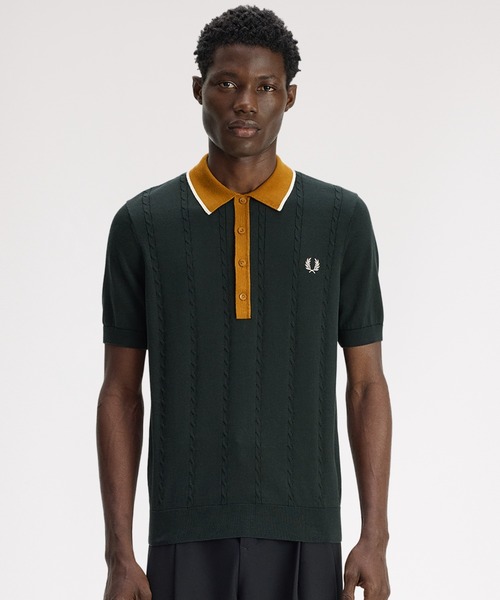 FRED PERRY（フレッドペリー） ポロシャツ 半袖 Cable Knit Shirt