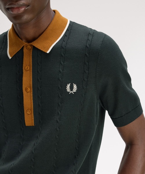 FRED PERRY（フレッドペリー） ポロシャツ 半袖 Cable Knit Shirt