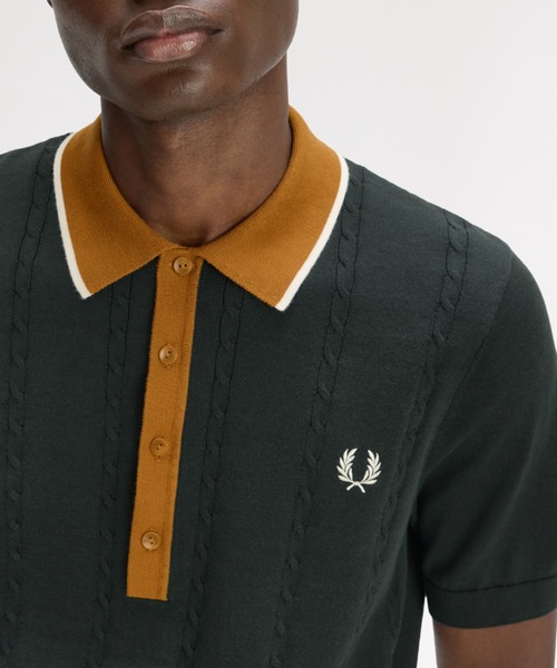 FRED PERRY（フレッドペリー） ポロシャツ 半袖 Cable Knit Shirt