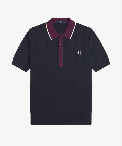 FRED PERRY（フレッドペリー） ポロシャツ 半袖 Cable Knit Shirt