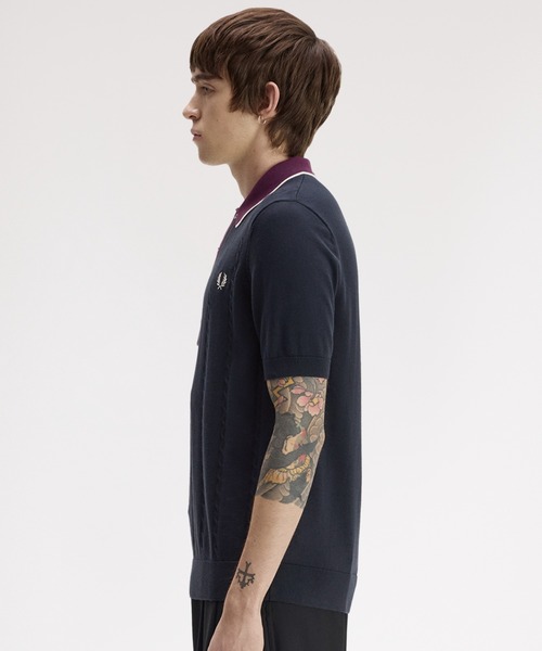 FRED PERRY（フレッドペリー） ポロシャツ 半袖 Cable Knit Shirt