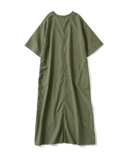 「Live in comfort」 7分袖ワンピース 3L カーキ レディース_画像6