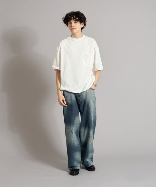 「WETTEMPT」 半袖Tシャツ MEDIUM 杢グレー メンズ_画像2