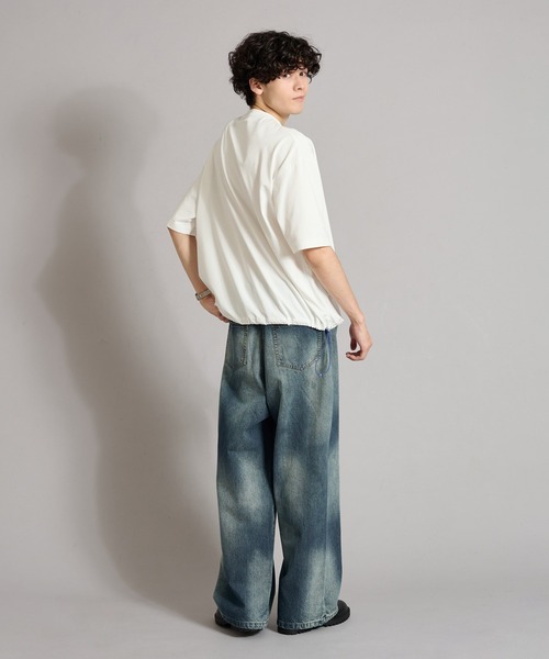 「WETTEMPT」 半袖Tシャツ MEDIUM 杢グレー メンズ_画像4