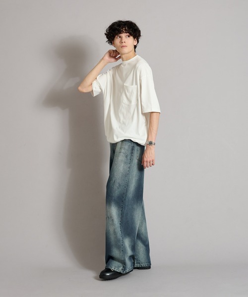 「WETTEMPT」 半袖Tシャツ MEDIUM 杢グレー メンズ_画像6