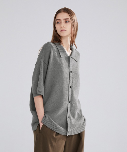 「LUENNA」 ニットカーディガン M ネイビー メンズ_画像3
